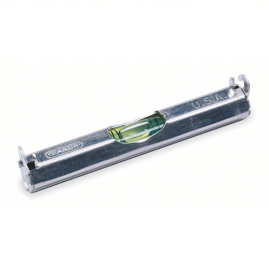 The STN Aluminum Line Level is a silver tool with a single bubble vial for precise horizontal leveling.