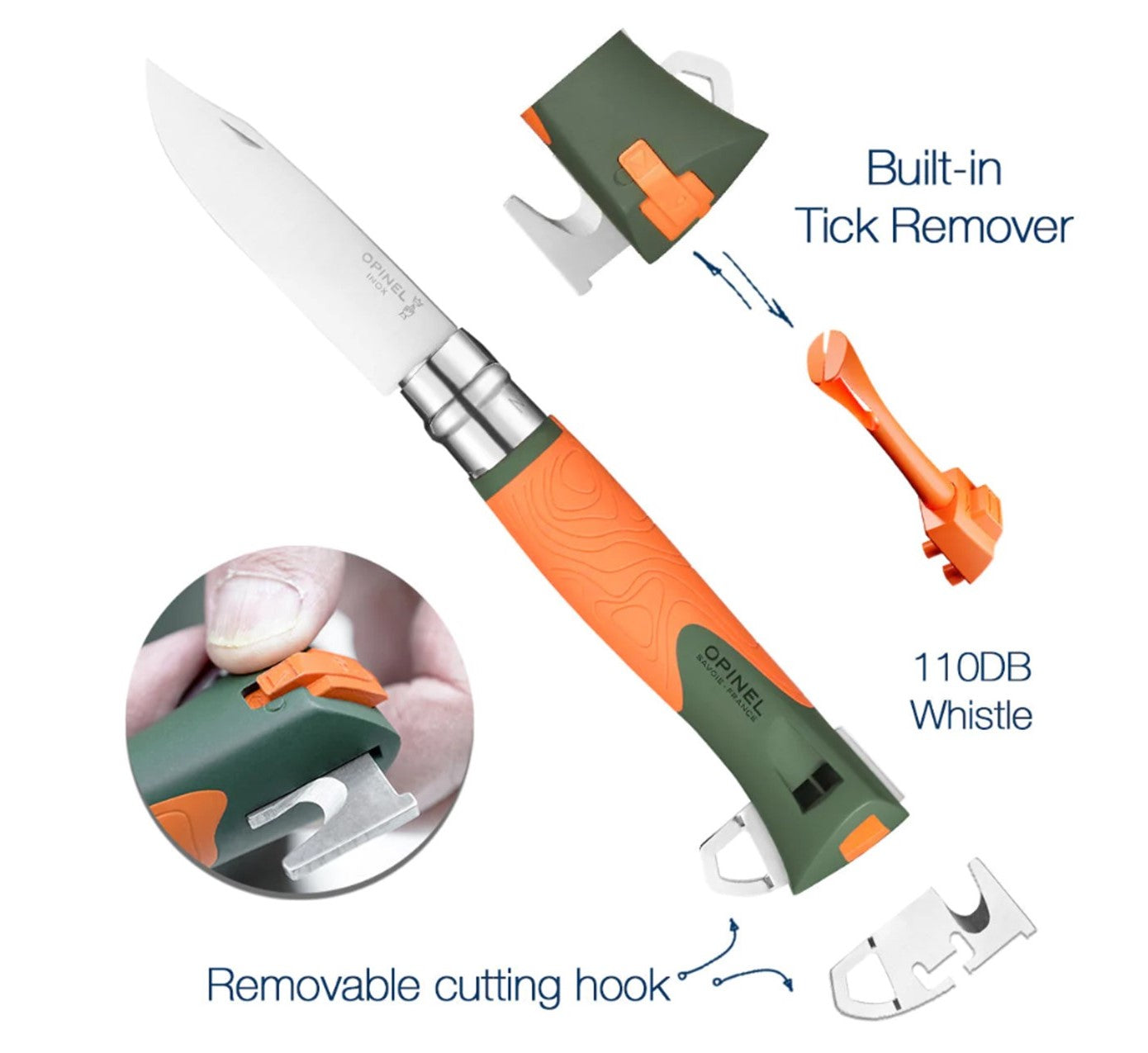 No.12 Outdoor Explore Folding Knife With Tick Remover