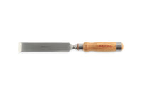 The Robert Sorby Bevelled Framing Chisel by SOR is crafted from Sheffield Steel with a sharp blade and ergonomic wooden handle, ideal for timber framers.