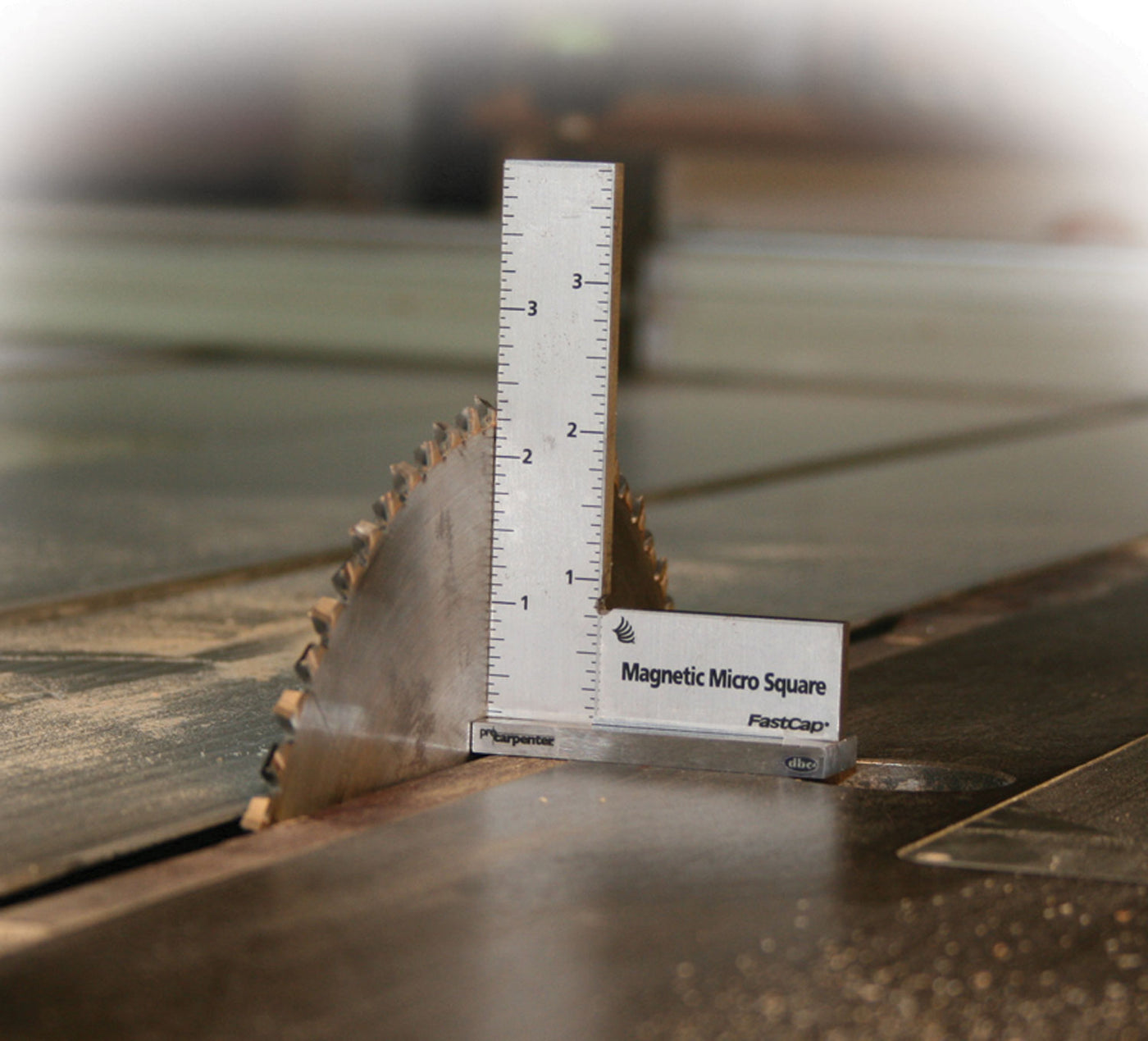 The FTP MAG MICRO SQUARE is a table saw tool that ensures precise blade height measurement, improving precision layout tasks.